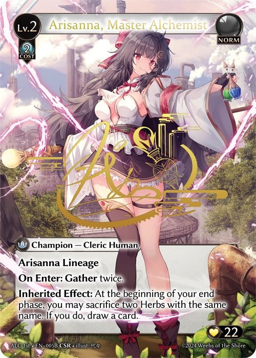 Image for Arisanna, Master Alchemist (CSR) (005B) (ALC1E) (005B) (Alchemical Revolution) (ALC) - Grand Archive TCG