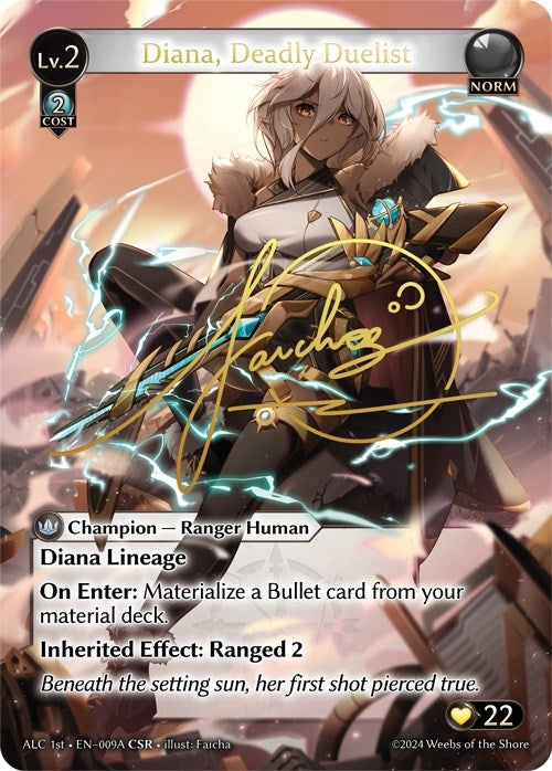 Image for Diana, Deadly Duelist (CSR) (009A) (ALC1E) (009A) (Alchemical Revolution) (ALC) - Grand Archive TCG