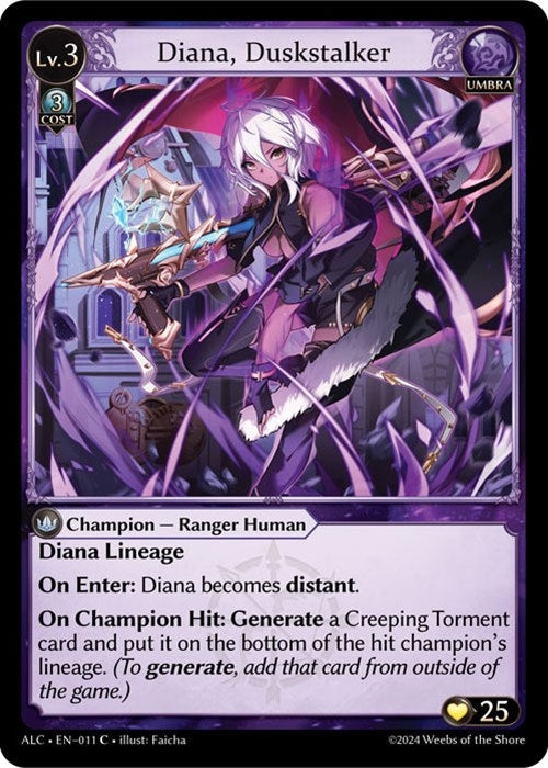 Image for Diana, Duskstalker (011) (Alchemical Revolution) (ALC) - Grand Archive TCG