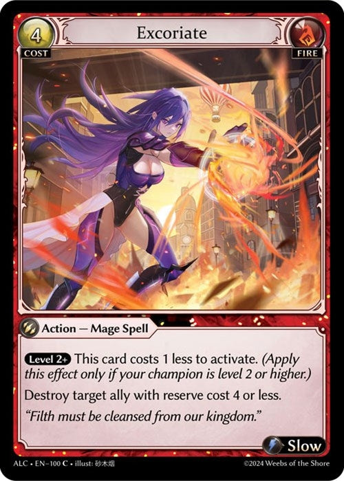 Image for Excoriate (100) (Alchemical Revolution) (ALC) - Grand Archive TCG