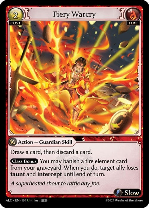 Image for Fiery Warcry (104) (Alchemical Revolution) (ALC) - Grand Archive TCG