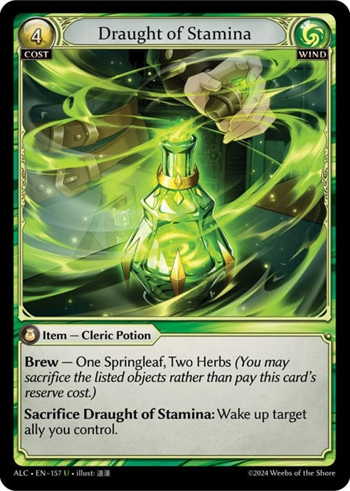 Image for Draught of Stamina (157) (Alchemical Revolution) (ALC) - Grand Archive TCG