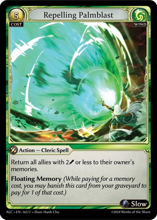 Image for Repelling Palmblast (165) (Alchemical Revolution) (ALC) - Grand Archive TCG