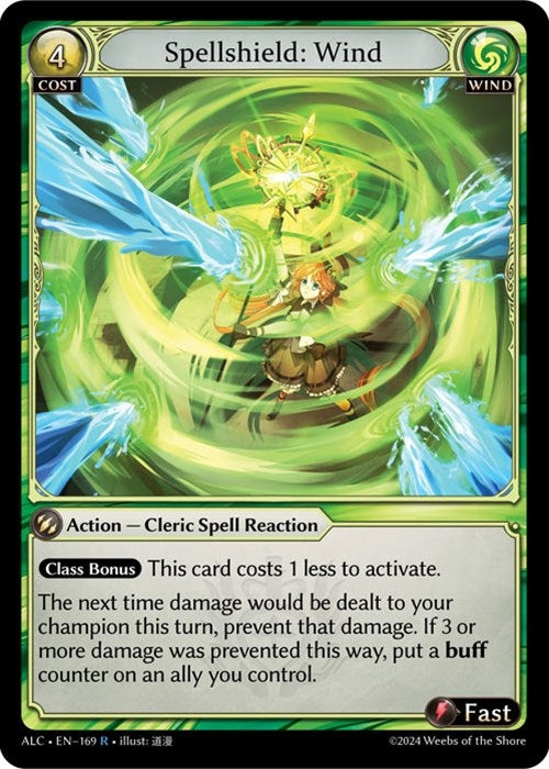 Image for Spellshield: Wind (169) (Alchemical Revolution) (ALC) - Grand Archive TCG
