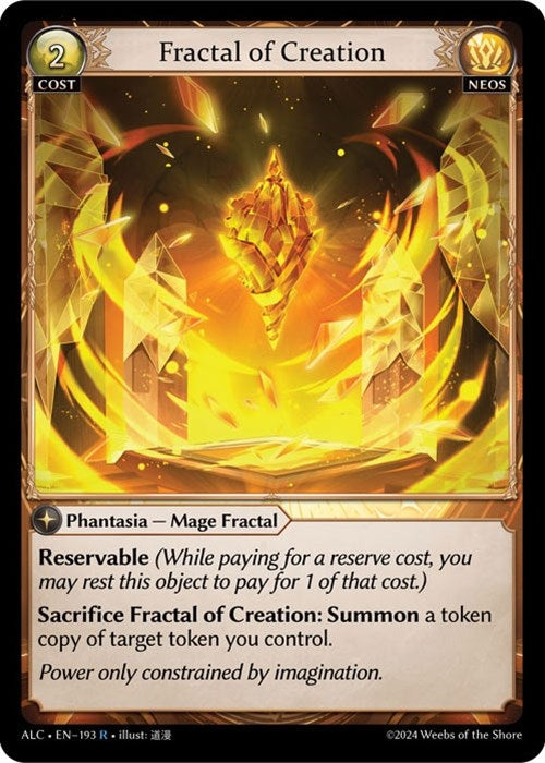 Image for Fractal of Creation (193) (Alchemical Revolution) (ALC) - Grand Archive TCG