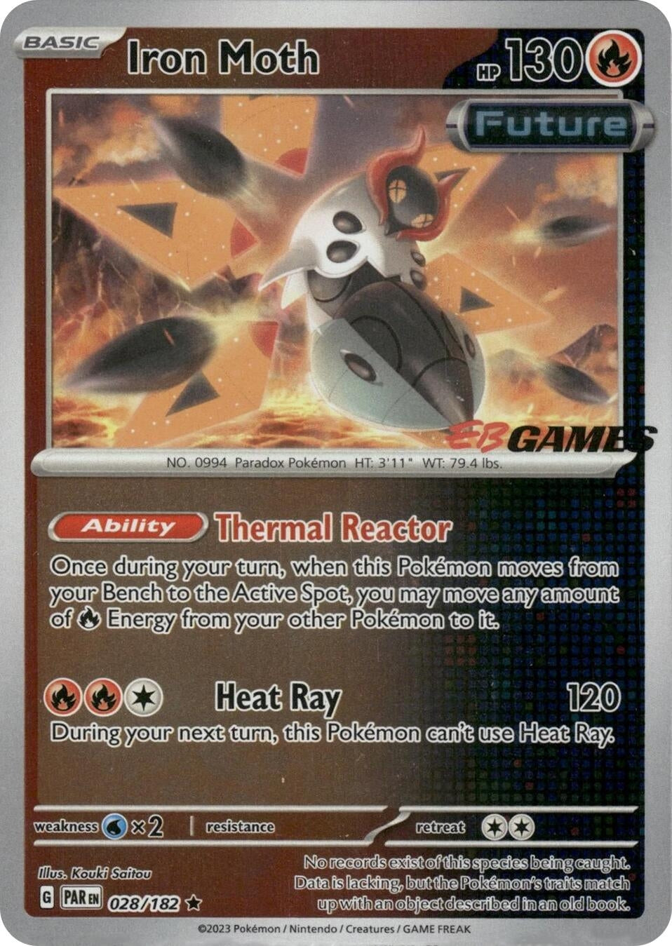 Image for Iron Moth - 028/182 (EB Games Promo) (028/182) (Miscellaneous Cards & Products) (MCAP) - Pokemon