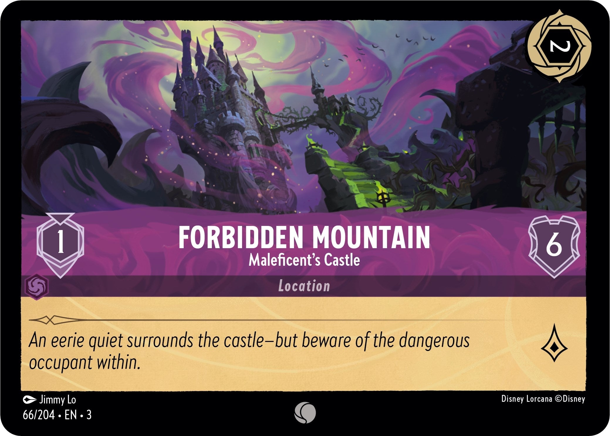 Image for Forbidden Mountain - Maleficent's Castle (66/204) (Into the Inklands) (3) - Disney Lorcana