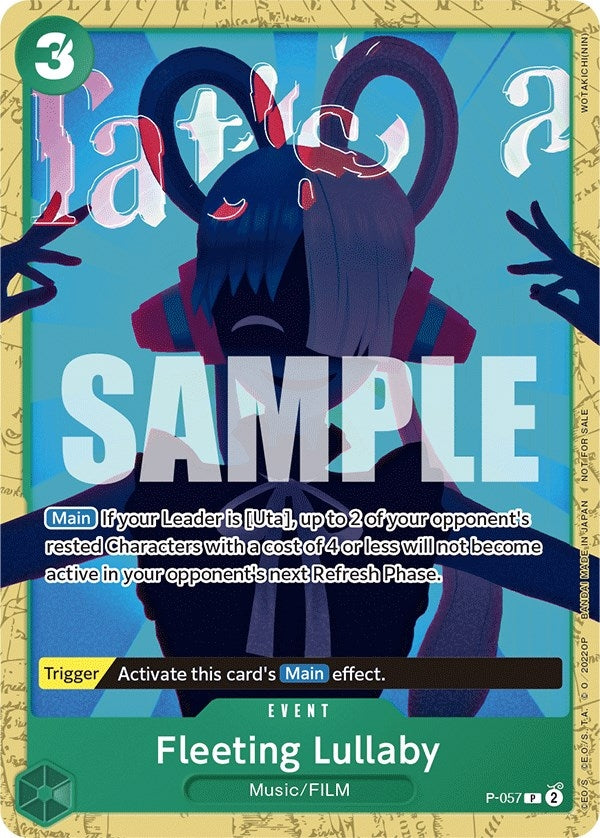 Image for Fleeting Lullaby (Starter Deck 11: Uta Deck Battle) (P-057) (One Piece Promotion Cards) (OP-PR) - One Piece Card Game