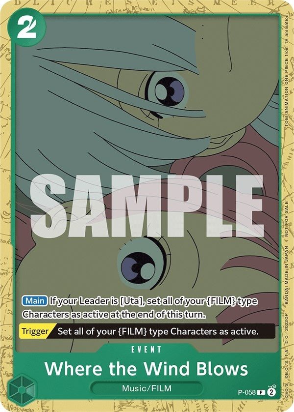 Image for Where the Wind Blows (Starter Deck 11: Uta Deck Battle) (P-058) (One Piece Promotion Cards) (OP-PR) - One Piece Card Game