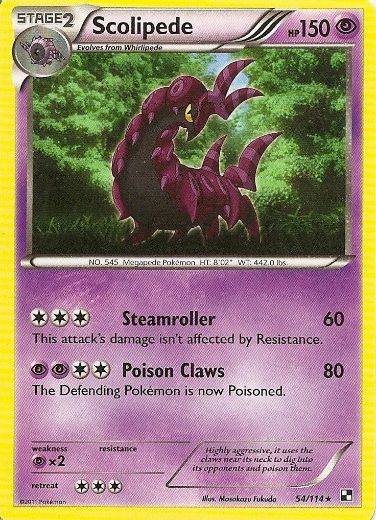 Image for Scolipede - 54/114 (Cracked Ice Holo) (54/114) (Blister Exclusives) (BLE) - Pokemon