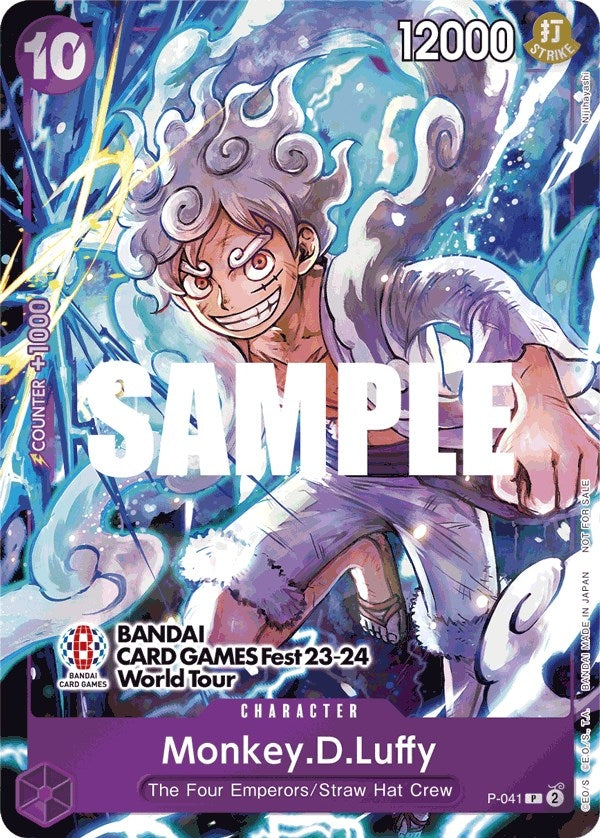 Image for Monkey.D.Luffy (041) (BANDAI CARD GAMES Fest 23-24 World Tour) (P-041) (One Piece Promotion Cards) (OP-PR) - One Piece Card Game