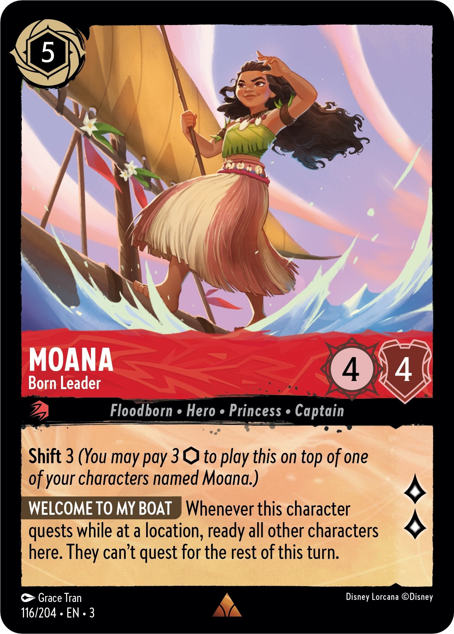 Image for Moana - Born Leader (116/204) (Into the Inklands) (3) - Disney Lorcana