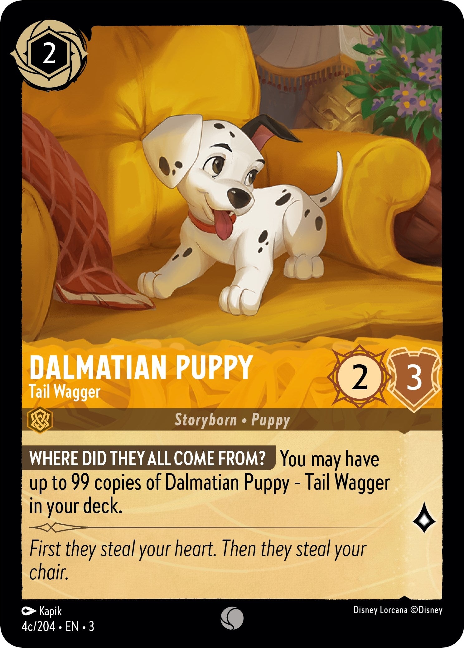 Image for Dalmatian Puppy - Tail Wagger (4c/204) (4c/204) (Into the Inklands) (3) - Disney Lorcana