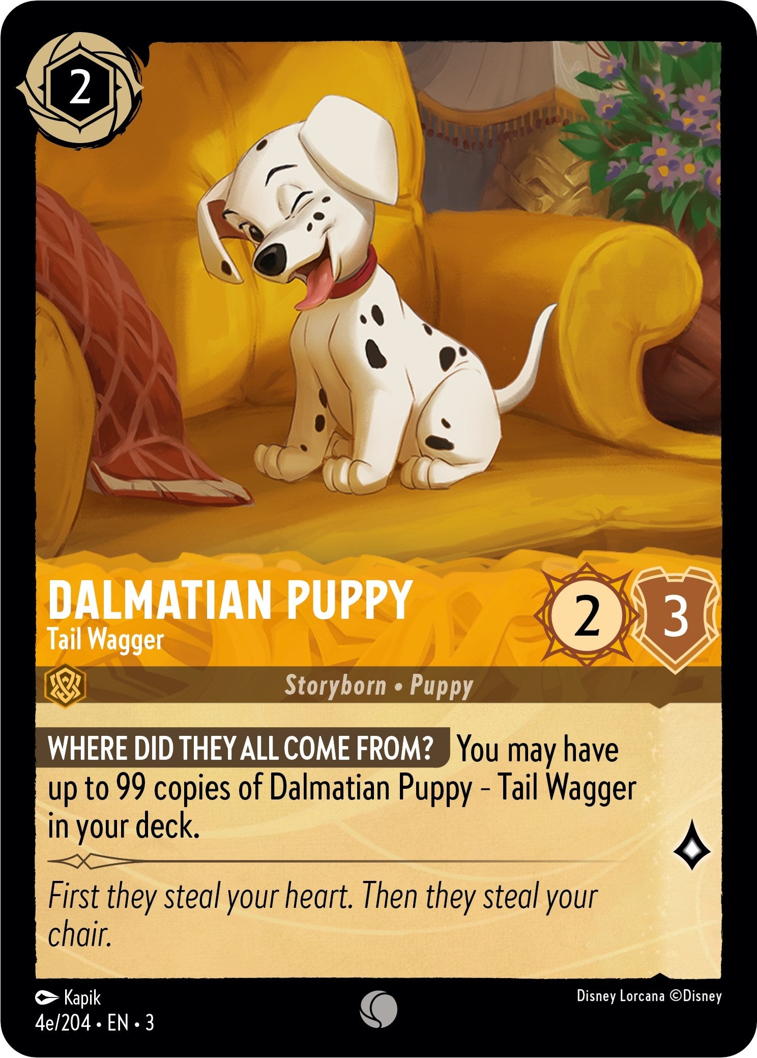 Image for Dalmatian Puppy - Tail Wagger (4e/204) (4e/204) (Into the Inklands) (3) - Disney Lorcana