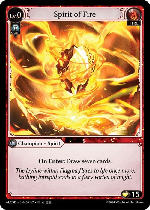 Image for Spirit of Fire (001) (Alchemical Revolution Starter Decks) (ALCSD) - Grand Archive TCG