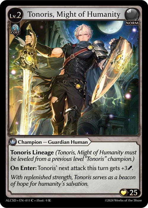 Image for Tonoris, Might of Humanity (011) (Alchemical Revolution Starter Decks) (ALCSD) - Grand Archive TCG