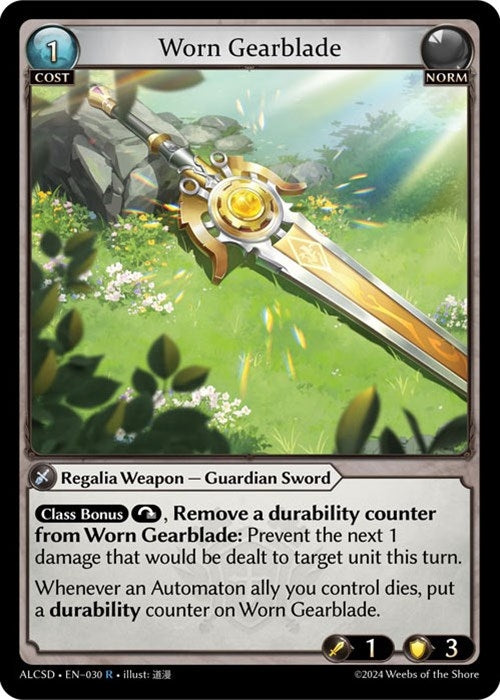 Image for Worn Gearblade (030) (Alchemical Revolution Starter Decks) (ALCSD) - Grand Archive TCG