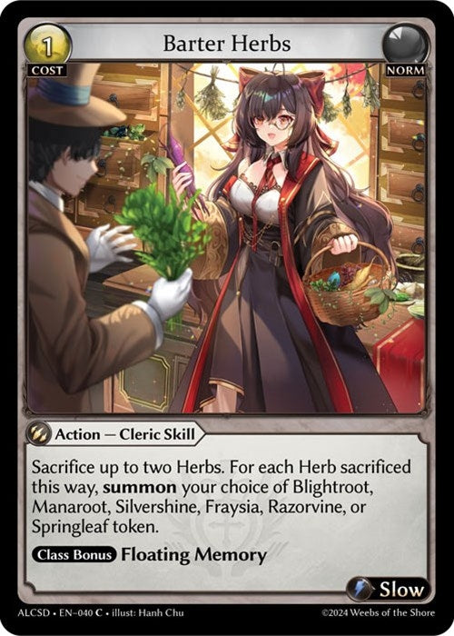 Image for Barter Herbs (040) (Alchemical Revolution Starter Decks) (ALCSD) - Grand Archive TCG