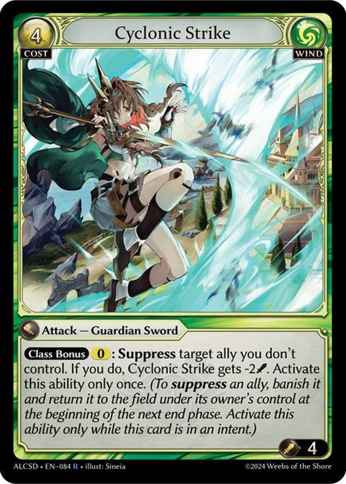 Image for Cyclonic Strike (084) (Alchemical Revolution Starter Decks) (ALCSD) - Grand Archive TCG