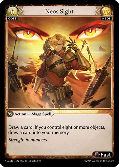 Image for Neos Sight (097) (Alchemical Revolution Starter Decks) (ALCSD) - Grand Archive TCG