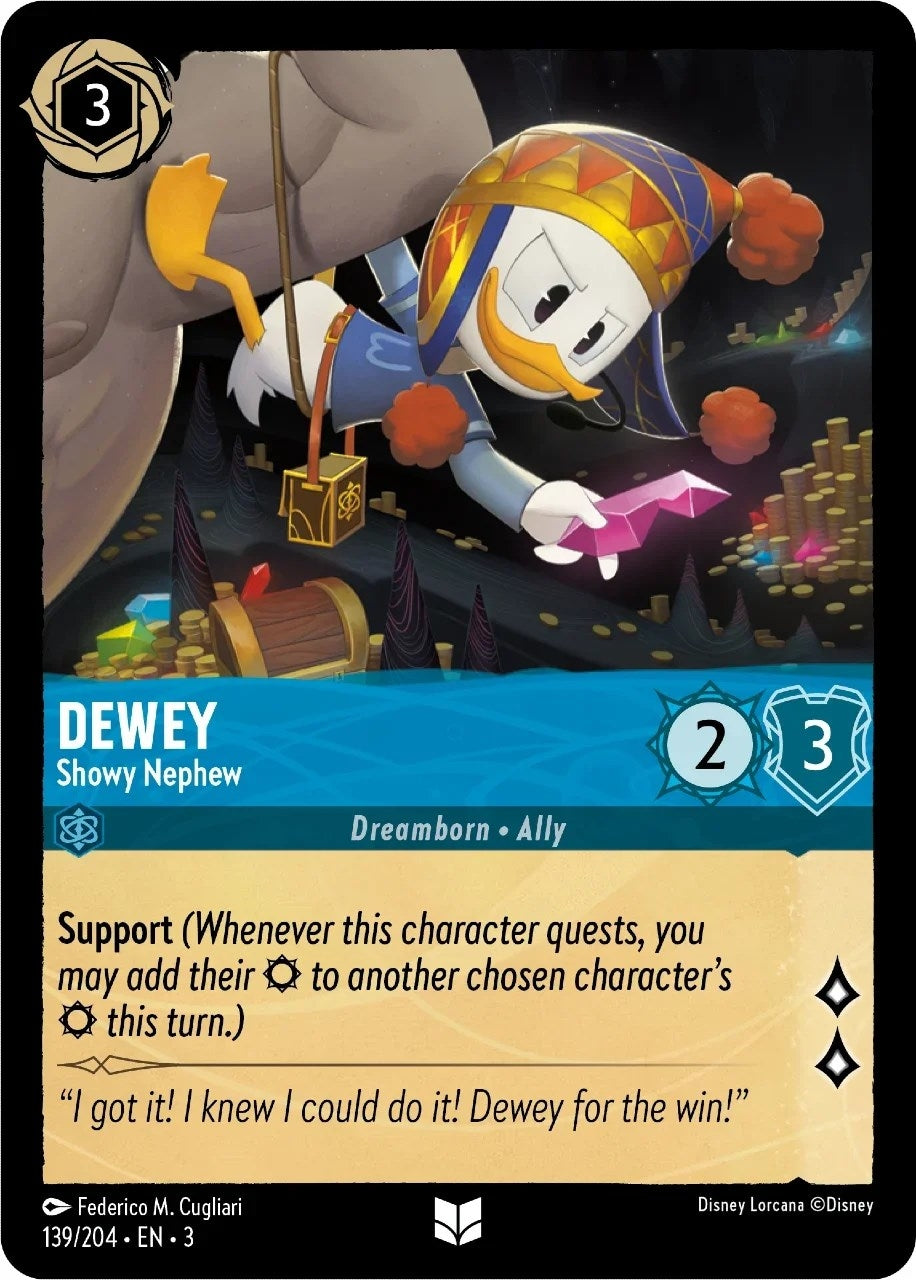 Image for Dewey - Showy Nephew (139/204) (Into the Inklands) (3) - Disney Lorcana