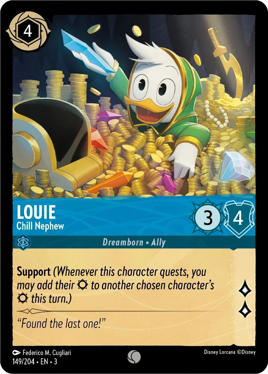 Image for Louie - Chill Nephew (149/204) (Into the Inklands) (3) - Disney Lorcana