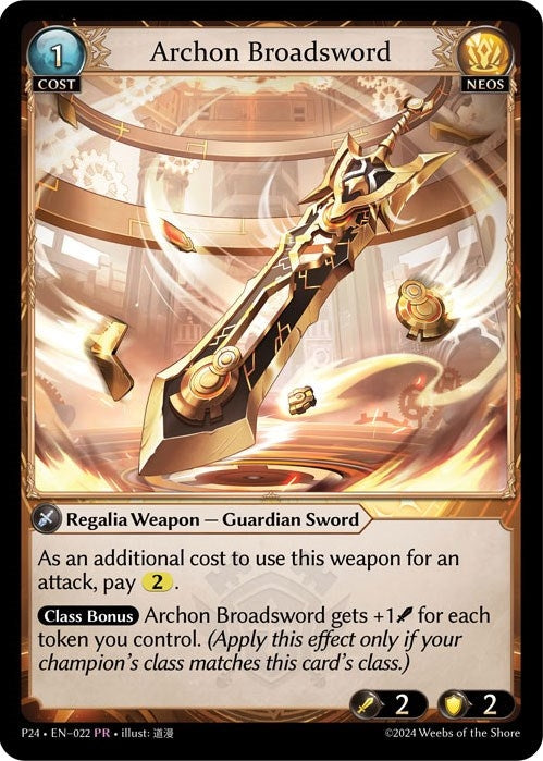 Image for Archon Broadsword (022) (Promotional Cards) (P) - Grand Archive TCG