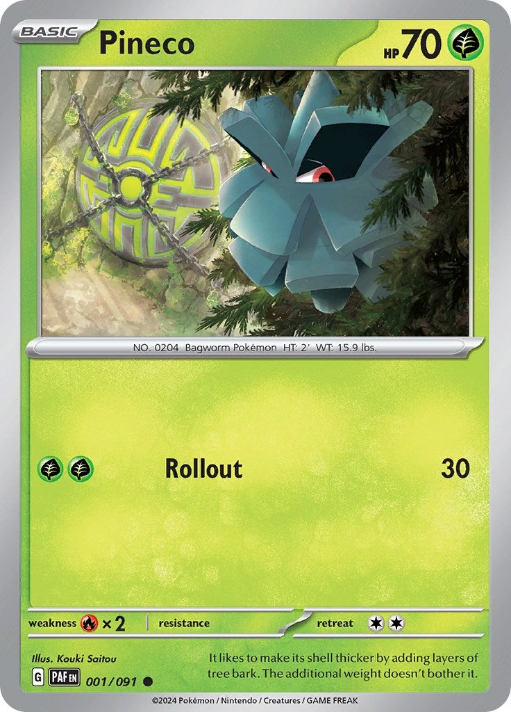 Image for Pineco (001/091) (SV: Paldean Fates) - Pokemon
