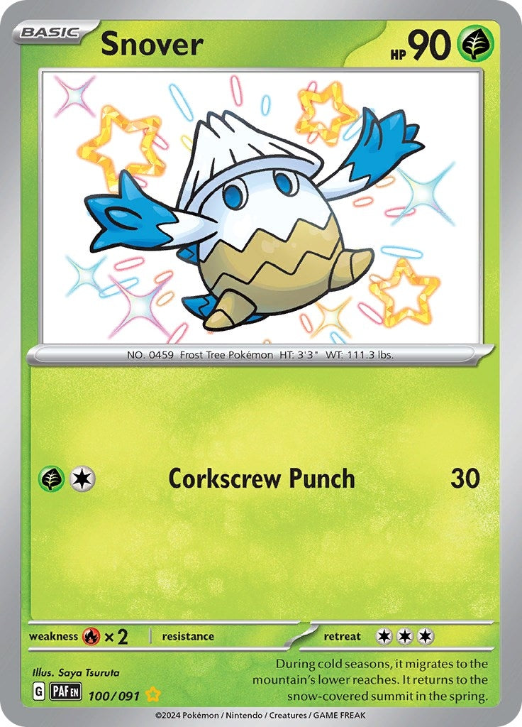 Image for Snover (100/091) (SV: Paldean Fates) - Pokemon