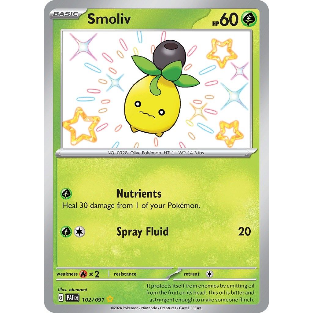 Smoliv (102/091) (SV: Paldean Fates) - PokeBox USA