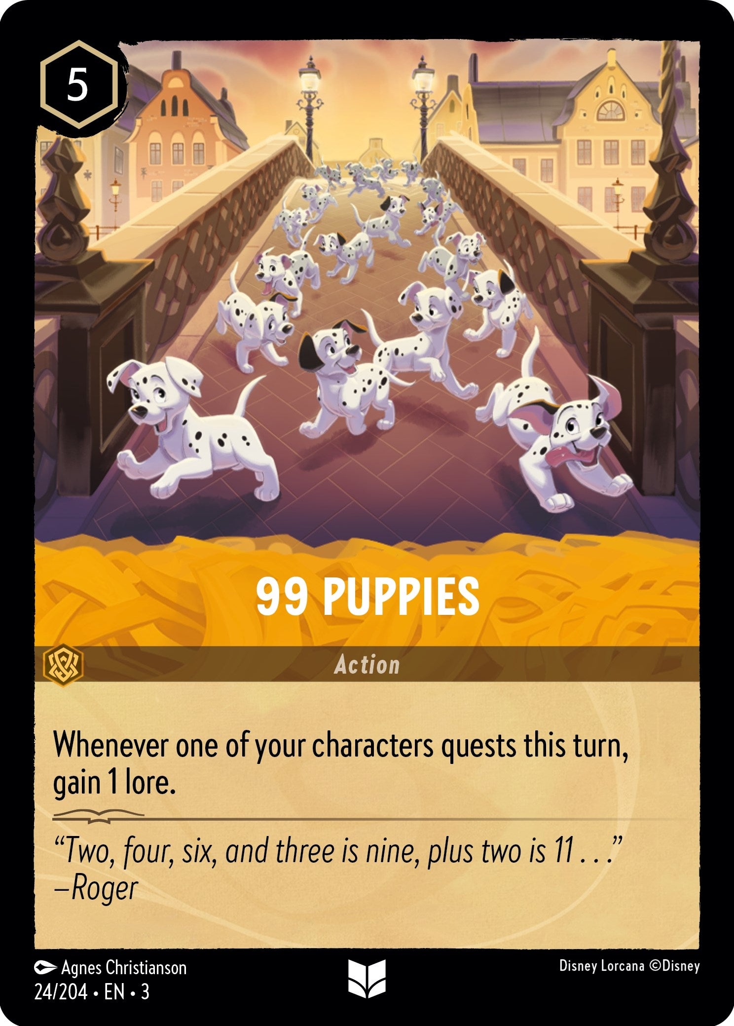 Image for 99 Puppies (24/204) (Into the Inklands) (3) - Disney Lorcana