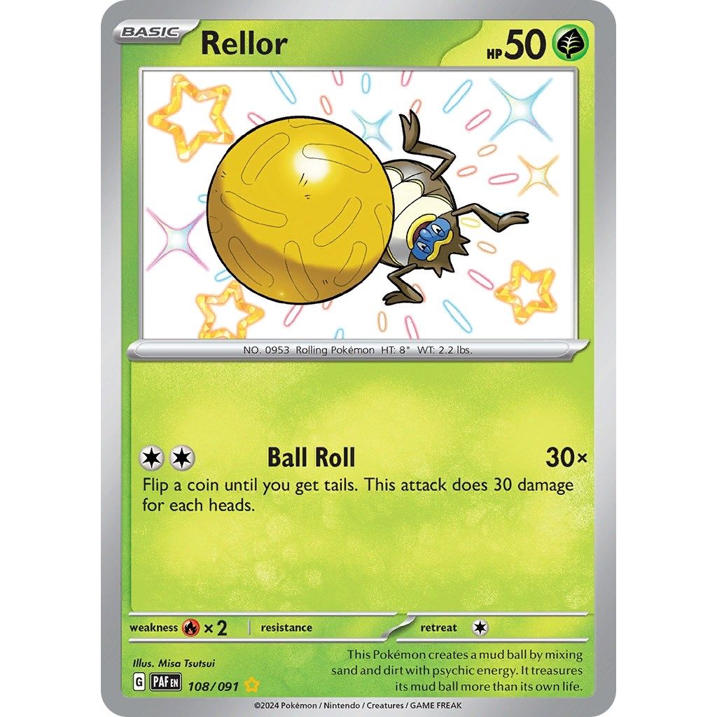 Rellor (108/091) (SV: Paldean Fates) - PokeBox USA