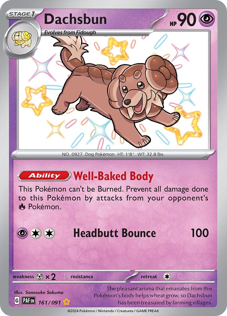 Image for Dachsbun (161/091) (SV: Paldean Fates) - Pokemon