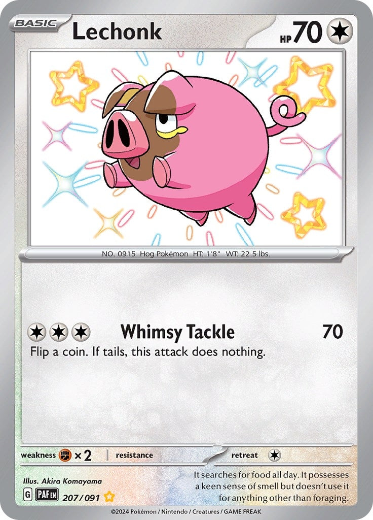 Image for Lechonk (207/091) (SV: Paldean Fates) - Pokemon