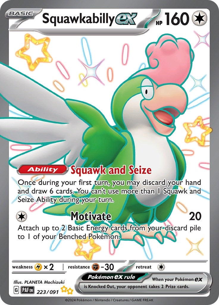 Squawkabilly ex (223/091) (SV: Paldean Fates) - PokeBox USA