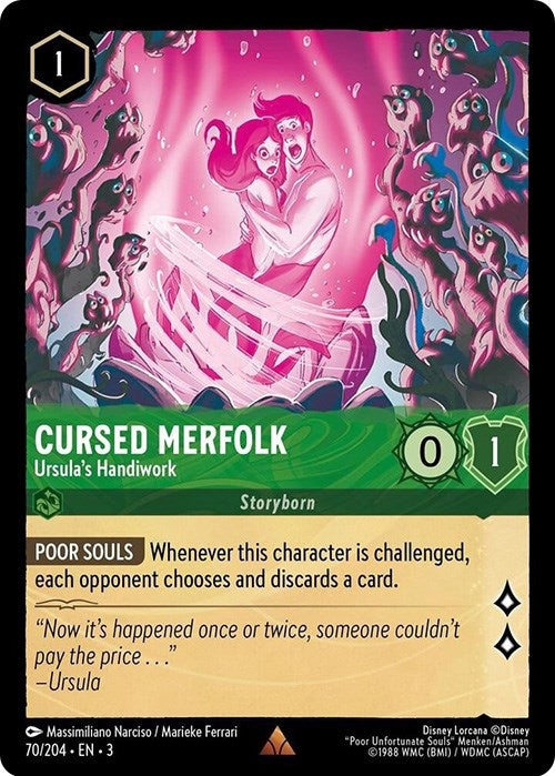 Image for Cursed Merfolk - Ursula's Handiwork (70/204) (Into the Inklands) (3) - Disney Lorcana