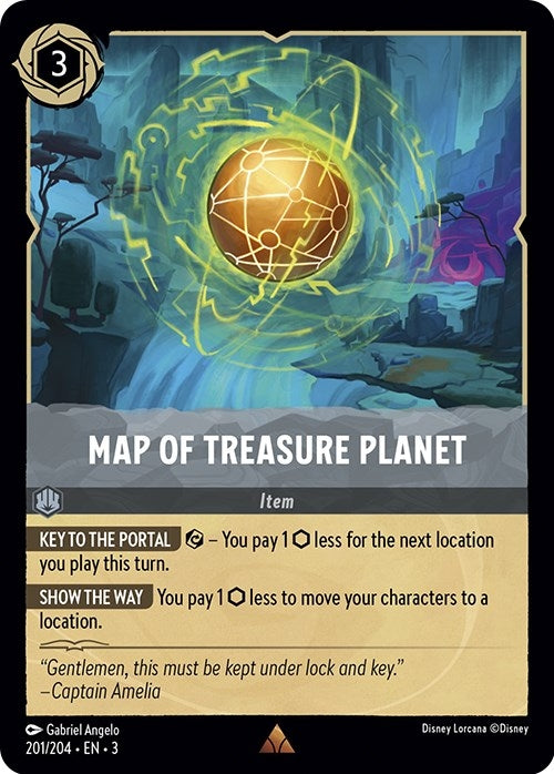 Image for Map of Treasure Planet (201/204) (Into the Inklands) (3) - Disney Lorcana