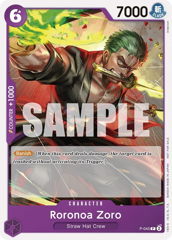 Image for Roronoa Zoro (OP-06 Pre-Release Tournament) [Participant] (P-045) (One Piece Promotion Cards) (OP-PR) - One Piece Card Game