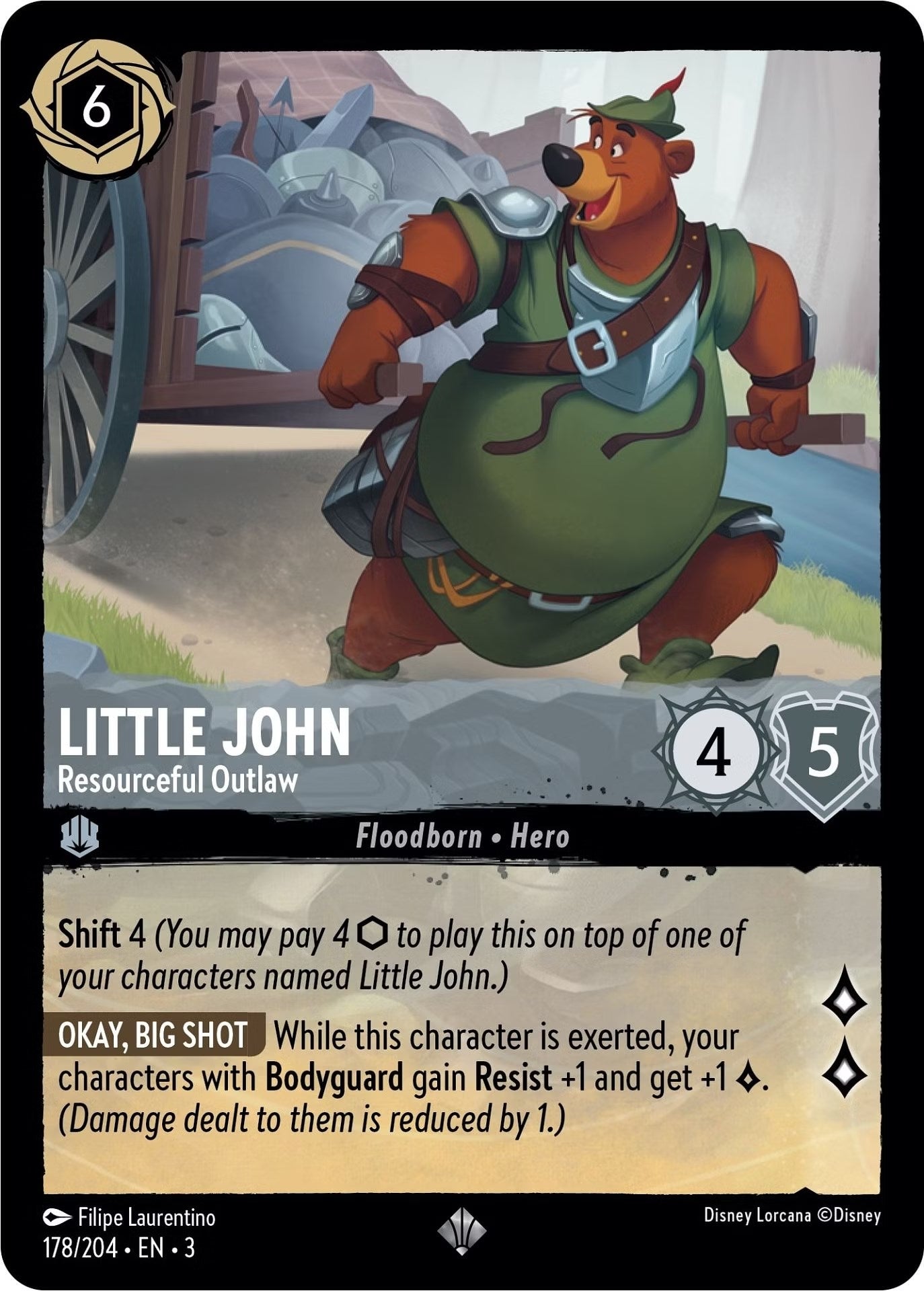 Image for Little John - Resourceful Outlaw (178/204) (Into the Inklands) (3) - Disney Lorcana