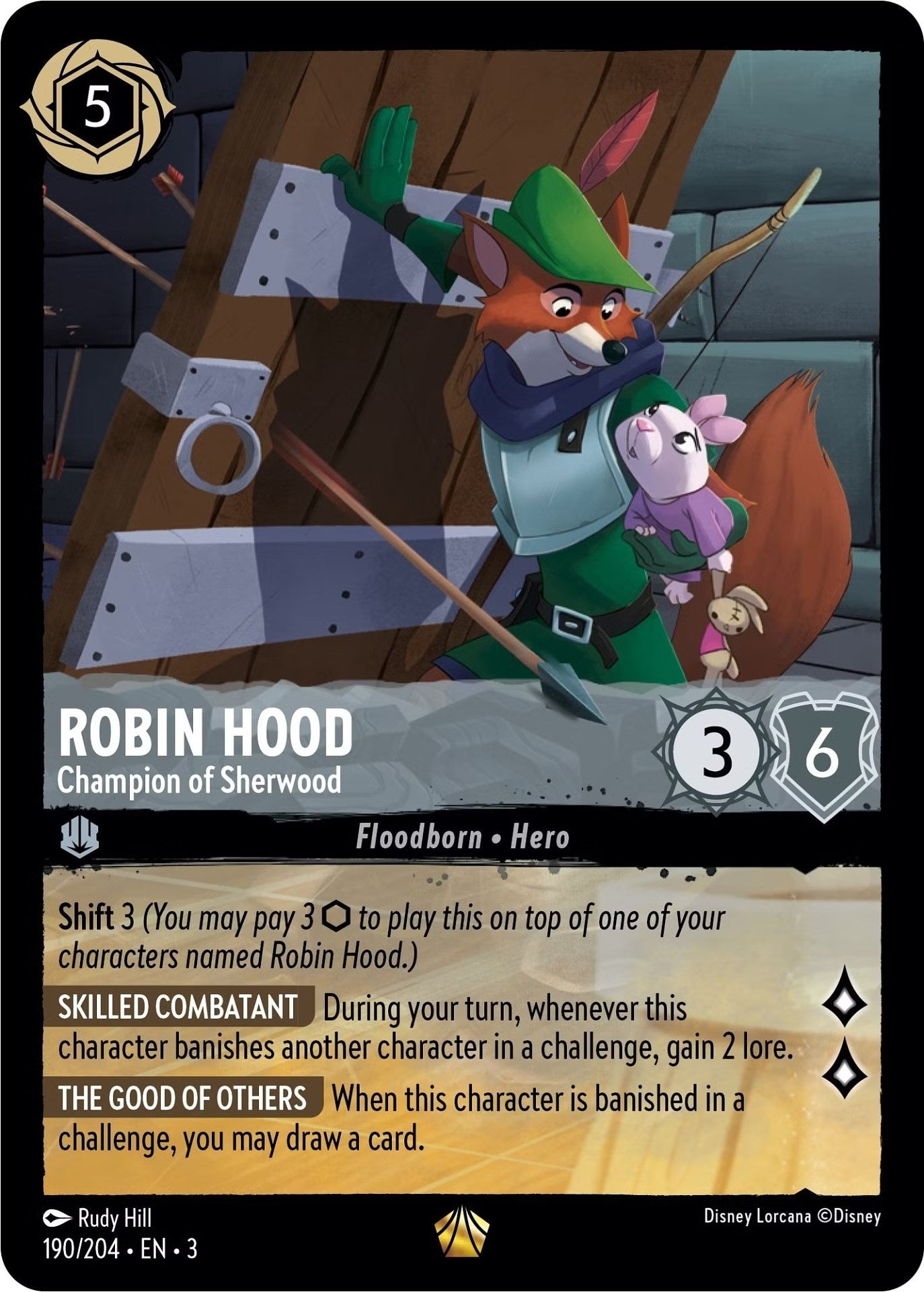 Image for Robin Hood - Champion of Sherwood (190/204) (Into the Inklands) (3) - Disney Lorcana