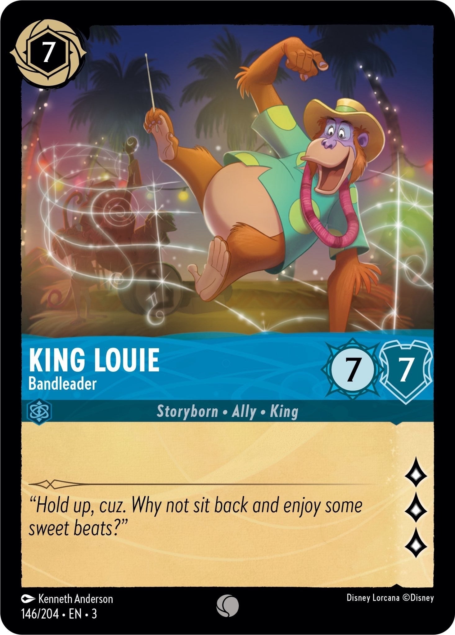 Image for King Louie - Bandleader (146/204) (Into the Inklands) (3) - Disney Lorcana