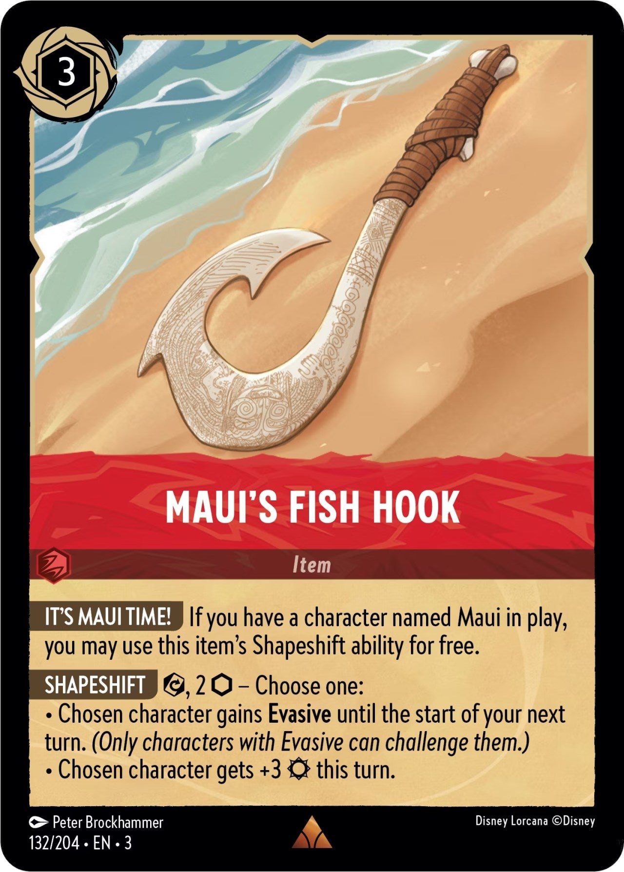 Image for Maui's Fish Hook (132/204) (Into the Inklands) (3) - Disney Lorcana