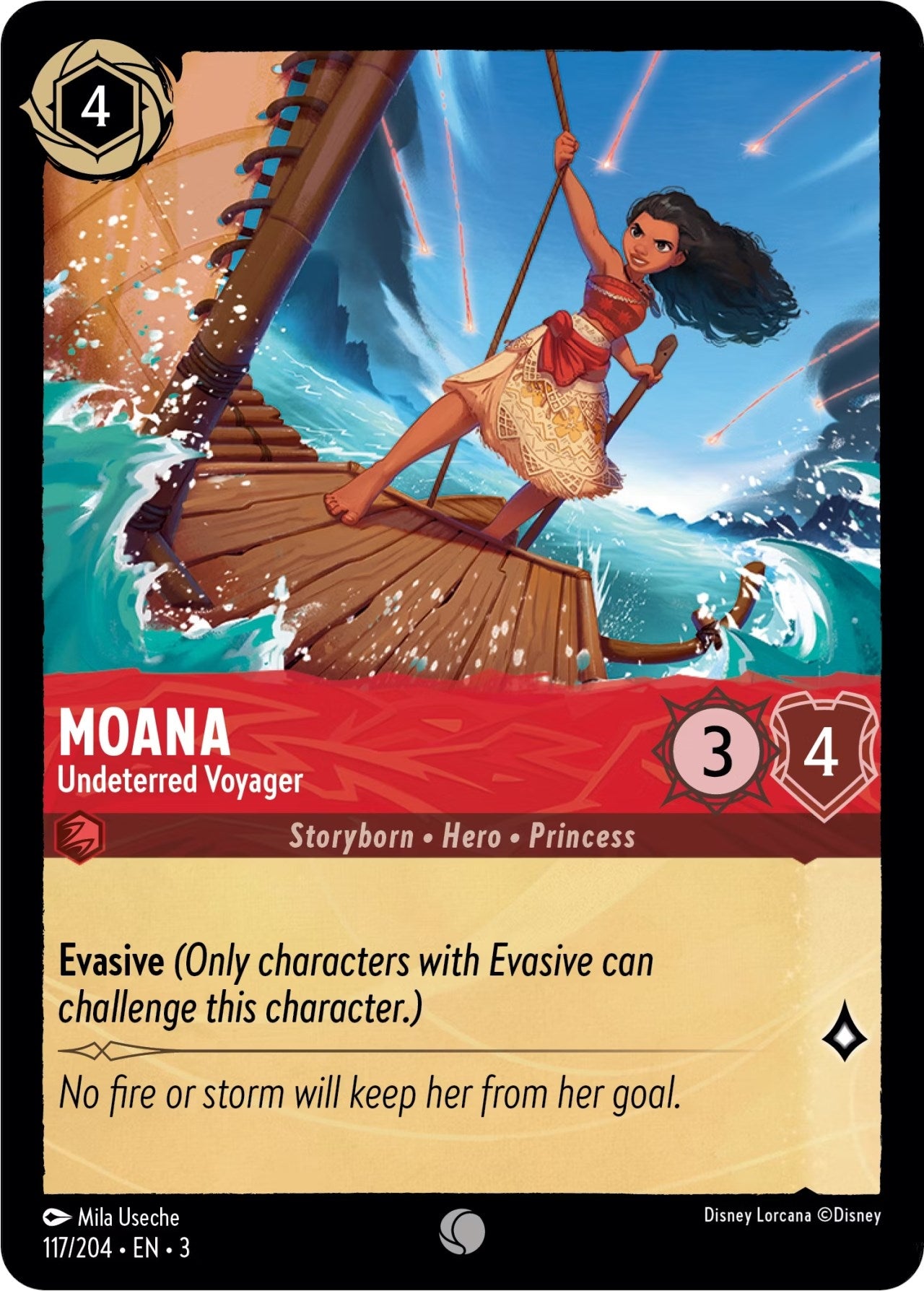 Image for Moana - Undeterred Voyager (117/204) (Into the Inklands) (3) - Disney Lorcana