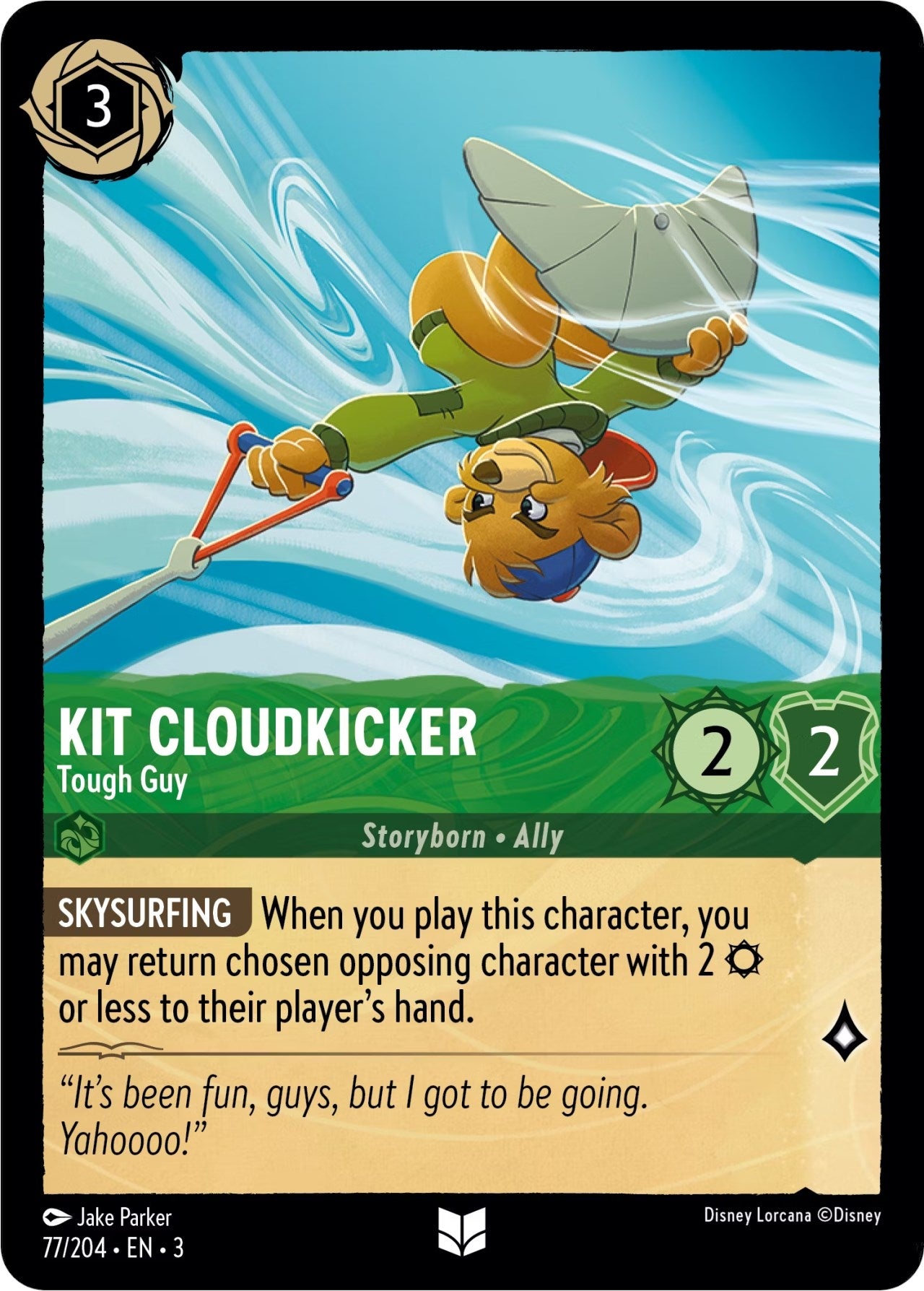Image for Kit Cloudkicker - Tough Guy (77/204) (Into the Inklands) (3) - Disney Lorcana