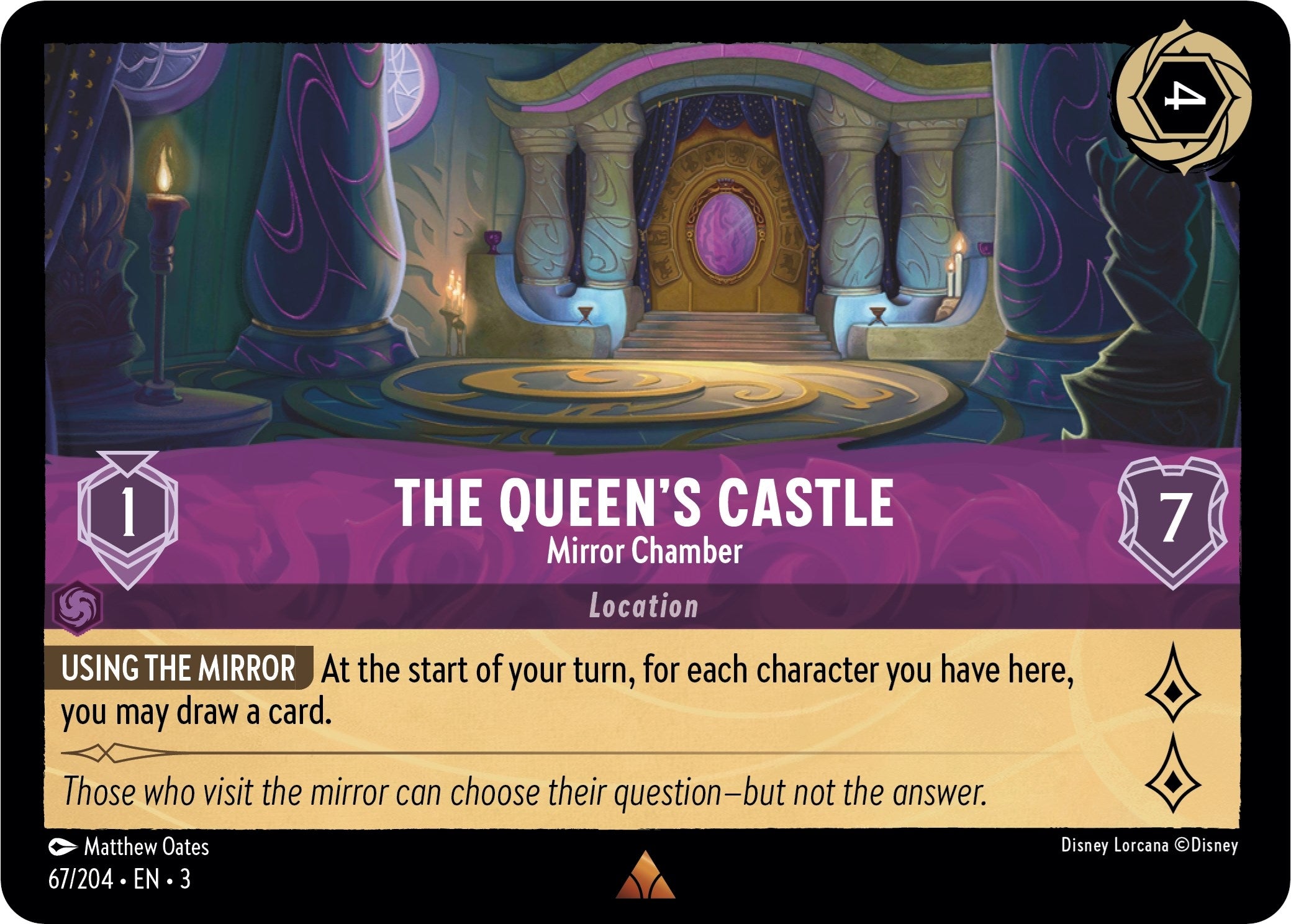 Image for The Queen's Castle - Mirror Chamber (67/204) (Into the Inklands) (3) - Disney Lorcana
