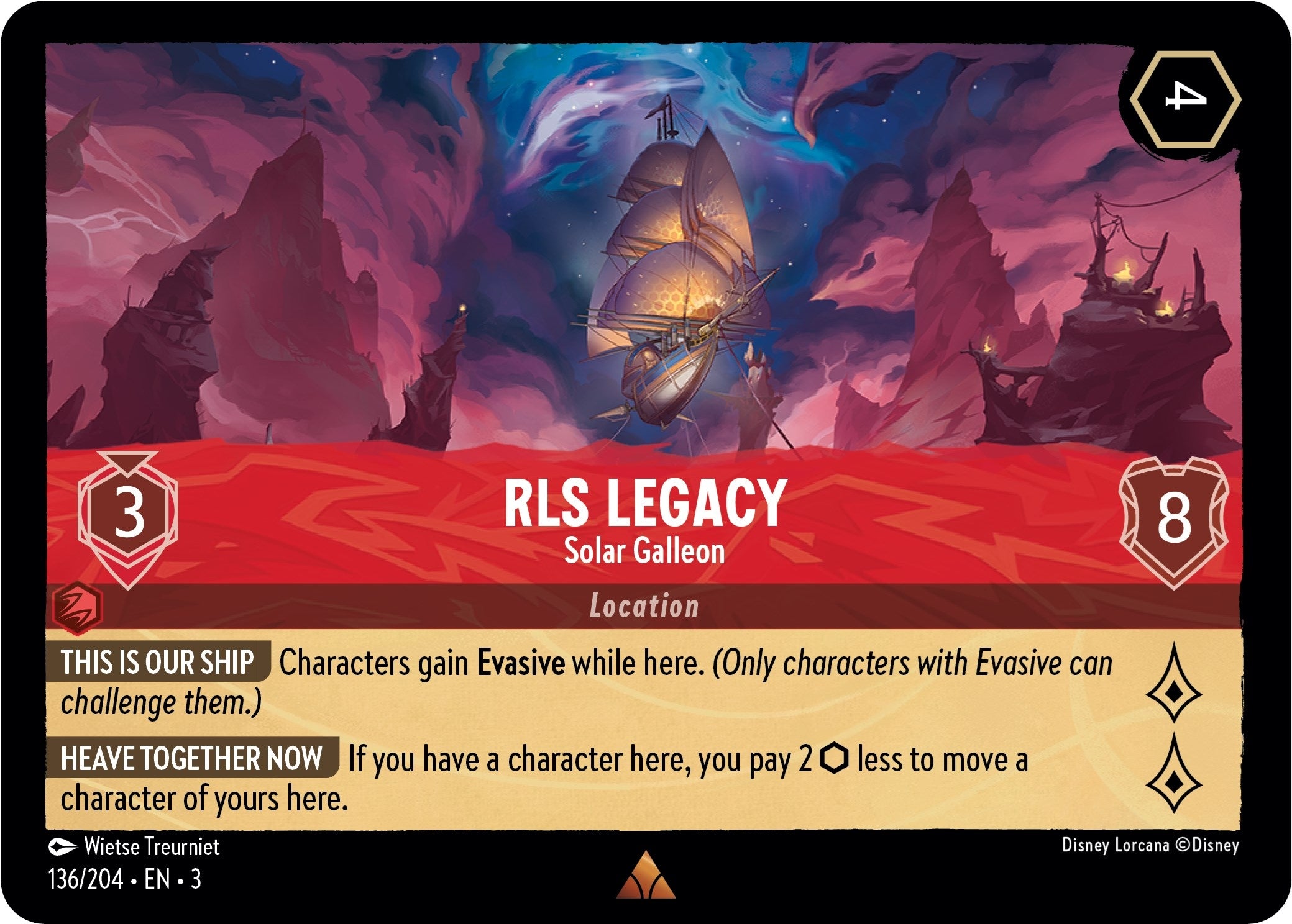 Image for RLS Legacy - Solar Galleon (136/204) (Into the Inklands) (3) - Disney Lorcana