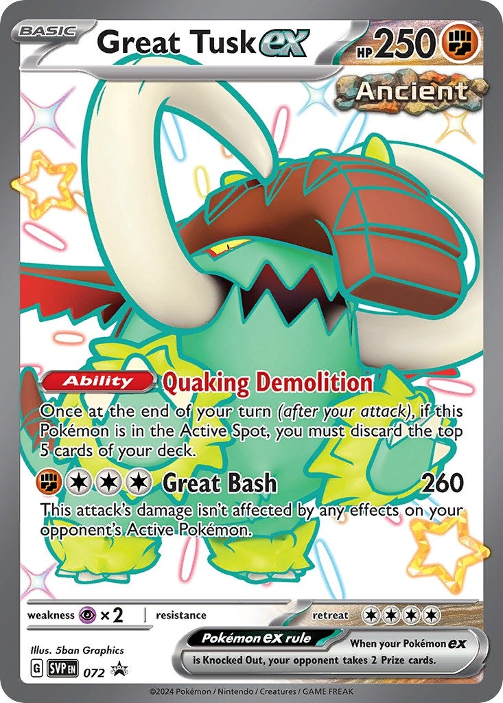 Image for Great Tusk ex - 072 (072) (SV: Scarlet & Violet Promo Cards) (SVP) - Pokemon
