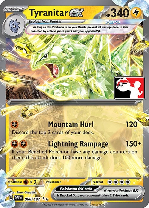 Image for Tyranitar ex (066/197) (Prize Pack Series Cards) - Pokemon
