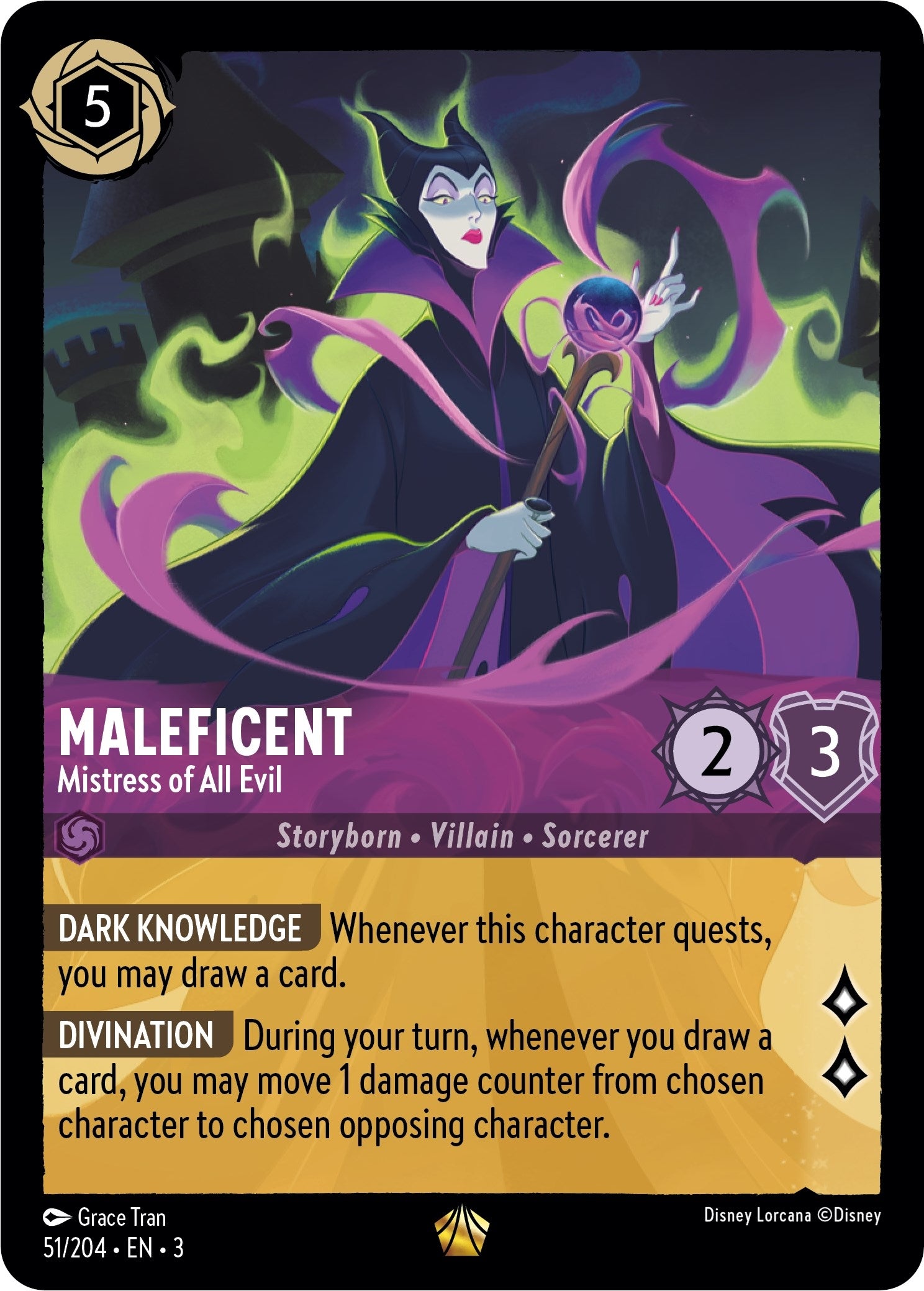 Image for Maleficent - Mistress of All Evil (51/204) (Into the Inklands) (3) - Disney Lorcana