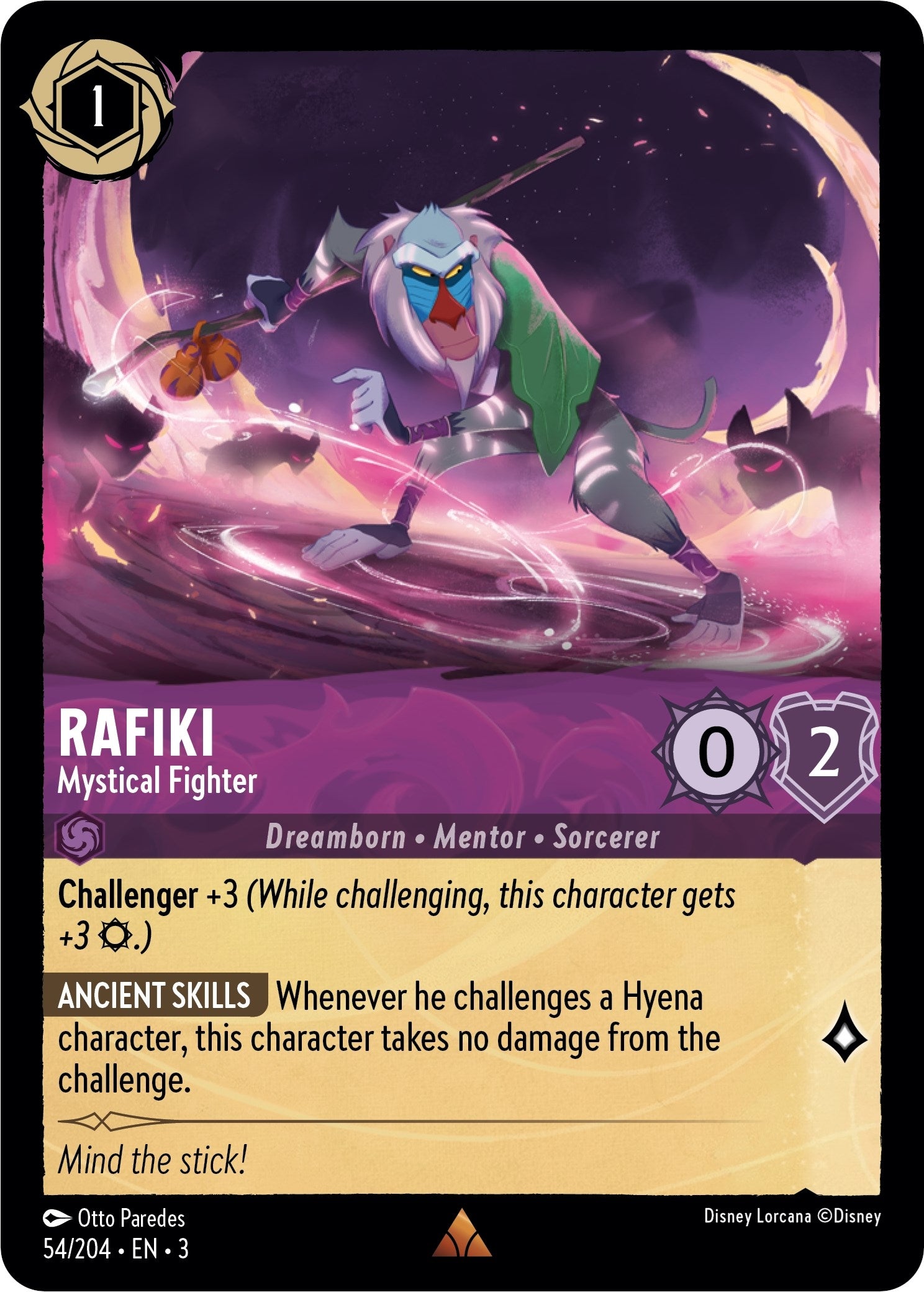 Image for Rafiki - Mystical Fighter (54/204) (Into the Inklands) (3) - Disney Lorcana